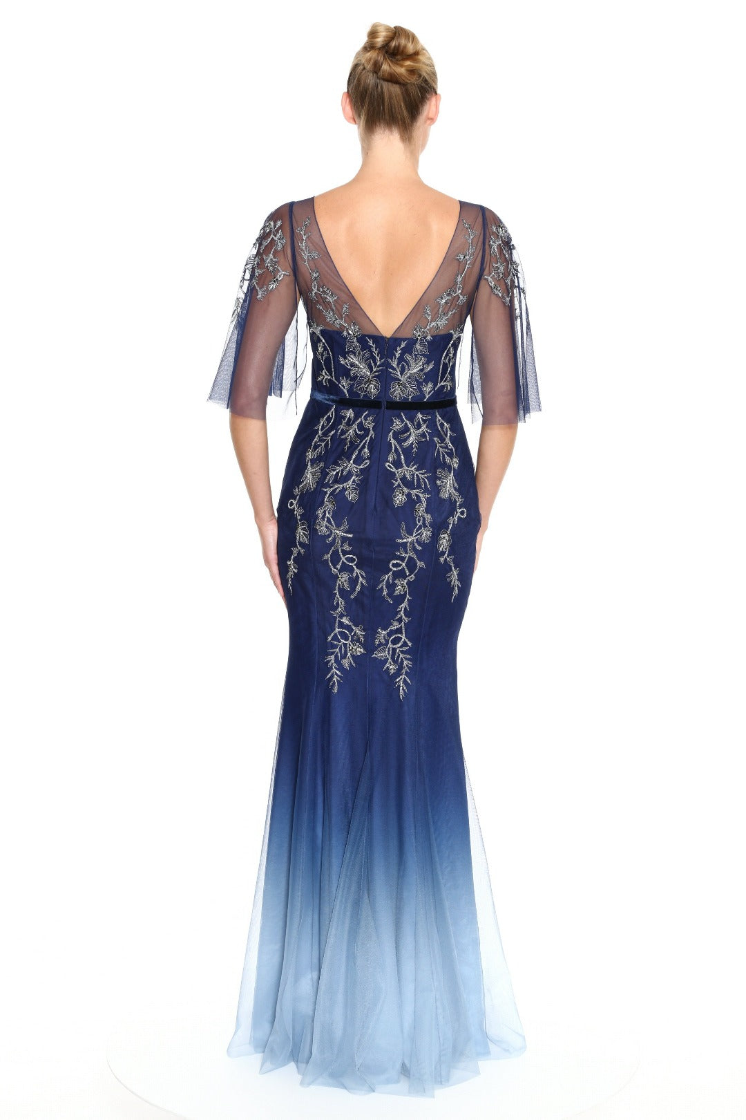 Flutter Sleeve Embroidered Gown – Marchesa